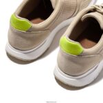 Men ANATOMIFLEX Leather-Mix Trainers Fitflop 882F349 Stone Beige - Image 5