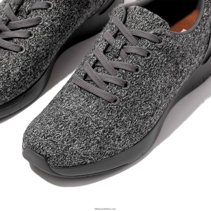 Men FLEXKNIT E01 Merino Wool-Mix Trainers Fitflop 882F356 Love Grey - Image 4