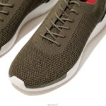 Men FLEXKNIT Knit Trainers Fitflop 882F355 Mossy - Image 4