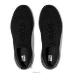 Men FLEXKNIT Trainers Fitflop 882F350 All Black - Image 2