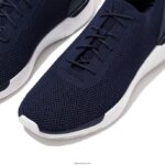 Men FLEXKNIT Trainers Fitflop 882F351 Midnight Navy - Image 4