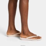 Men IQUSHION Ergonomic Flip Flops Fitflop 882F202 Stone Beige - Image 2