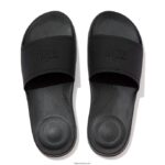 Men IQUSHION Pool Slides Fitflop 882F207 All Black - Image 3