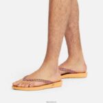 Men IQUSHION X YINKA ILORI Flip Flops Fitflop 882F209 Orange/Blue - Image 2