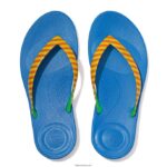 Men IQUSHION X YINKA ILORI Flip Flops Fitflop 882F210 Yellow/Red Alert - Image 4