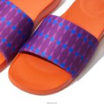 Men IQUSHION X YINKA ILORI Water-Resistant Slides Fitflop 882F212 Violet/Blue Haze - Image 3