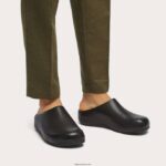 Men SHUV Leather Clogs Fitflop 882F363 Black - Image 2