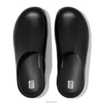 Men SHUV Leather Clogs Fitflop 882F363 Black - Image 4