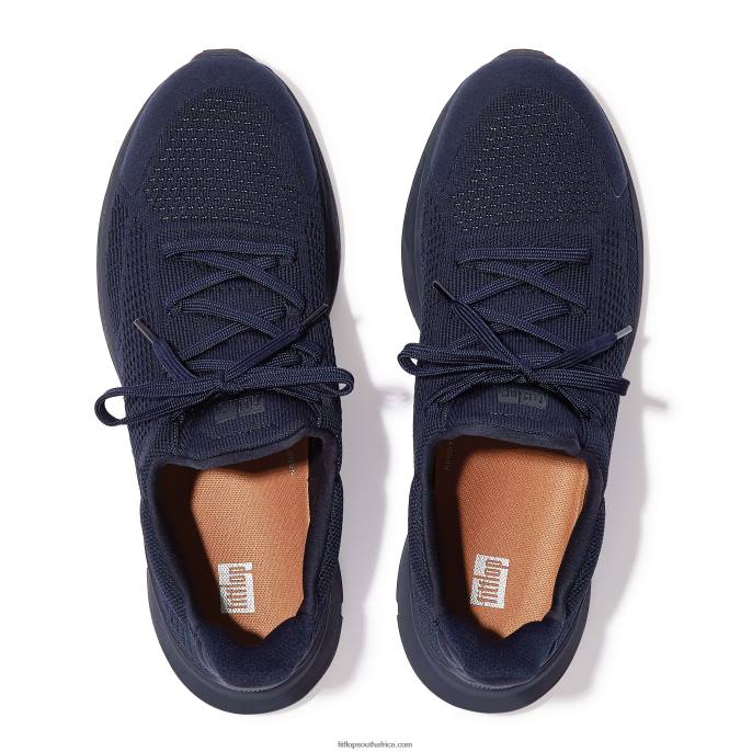Men VITAMIN FFX Knit Sports Trainers Fitflop 882F352 Navy Mix - Image 3