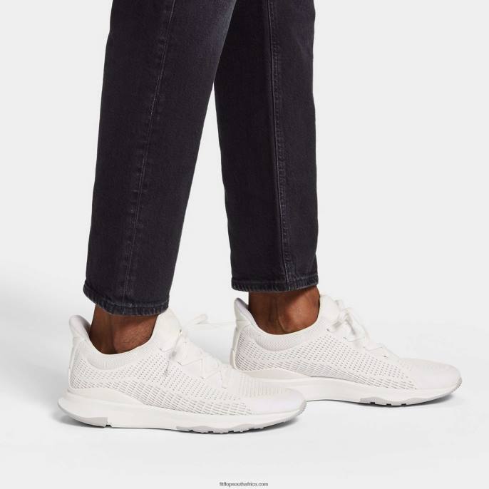 Men VITAMIN FFX Knit Sports Trainers Fitflop 882F354 Urban White Mix - Image 2