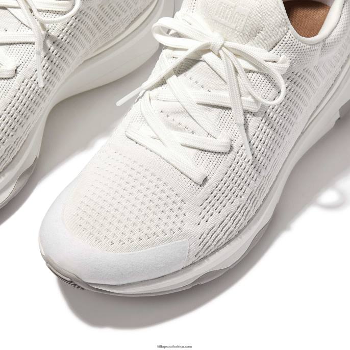 Men VITAMIN FFX Knit Sports Trainers Fitflop 882F354 Urban White Mix - Image 4
