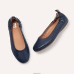 Women ALLEGRO Soft Leather Ballet Pumps Fitflop 882F287 Midnight Navy - Image 5