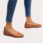 Women ALLEGRO Soft Leather Ballet Pumps Fitflop 882F289 Light Tan - Image 2