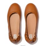 Women ALLEGRO Soft Leather Ballet Pumps Fitflop 882F289 Light Tan - Image 4