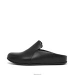 Women CHRISSIE II Haus Leather Slippers Fitflop 882F326 All Black