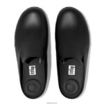 Women CHRISSIE II Haus Leather Slippers Fitflop 882F326 All Black - Image 3