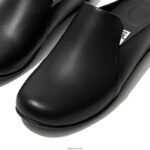 Women CHRISSIE II Haus Leather Slippers Fitflop 882F326 All Black - Image 4
