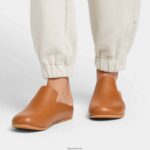 Women CHRISSIE II Haus Leather Slippers Fitflop 882F327 Light Tan - Image 2
