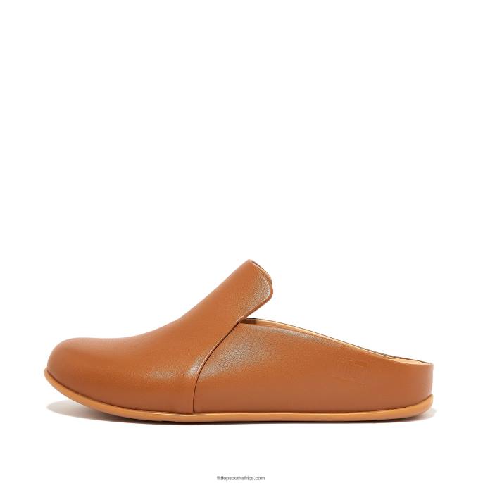 women_chrissie_ii_haus_leather_slippers_fitflop_882f327_light_tan.jpg Women CHRISSIE II Haus Leather Slippers Fitflop 882F327 Light Tan - Image 1