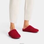 Women CHRISSIE Shearling-Lined Suede Slippers Fitflop 882F333 Rich Red - Image 2