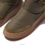Women F-MODE E01 Biofleece-Lined Flatform Bootie Trainers Fitflop 882F284 Mossy Mix - Image 3