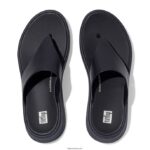Women F-MODE Leather Flatform Toe-Post Sandals Fitflop 882F136 Midnight Navy - Image 3