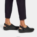 Women GOGH PRO Superlight Leather Clogs Fitflop 882F338 Black - Image 2