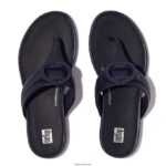 Women GRACIE Circlet Leather Toe-Post Sandals Fitflop 882F146 Midnight Navy - Image 3