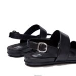 Women GRACIE Leather Back-Strap Sandals Fitflop 882F66 All Black - Image 4