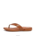 Women GRACIE Leather Flip Flops Fitflop 882F12 Light Tan