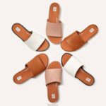 Women GRACIE Leather Slides Fitflop 882F195 Light Tan - Image 5