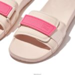 Women IQUSHION Adjustable Water-Resistant Slides Fitflop 882F109 Rose/Pop Pink - Image 4