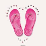 Women IQUSHION CHARMS Crystal Heart Charms 2-Pack Fitflop 882F30 Clear - Image 5