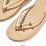 Women IQUSHION CHARMS Crystal Pineapple Charms 2-Pack Fitflop 882F37 Yellow - Image 2