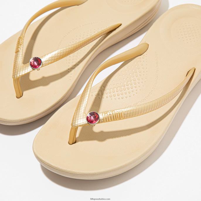 Women IQUSHION CHARMS Crystal Round Charms 2-Pack Fitflop 882F27 Fuchsia Rose - Image 3