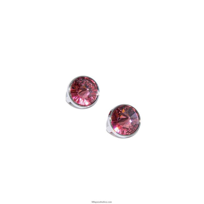 Women IQUSHION CHARMS Crystal Round Charms 2-Pack Fitflop 882F27 Fuchsia Rose - Image 1