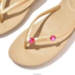 Women IQUSHION CHARMS Crystal Round Charms 2-Pack Fitflop 882F28 Pop Pink - Image 2