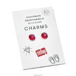 Women IQUSHION CHARMS Crystal Round Charms 2-Pack Fitflop 882F28 Pop Pink - Image 3