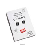 Women IQUSHION CHARMS Crystal Round Charms 2-Pack Fitflop 882F36 Pewter - Image 4