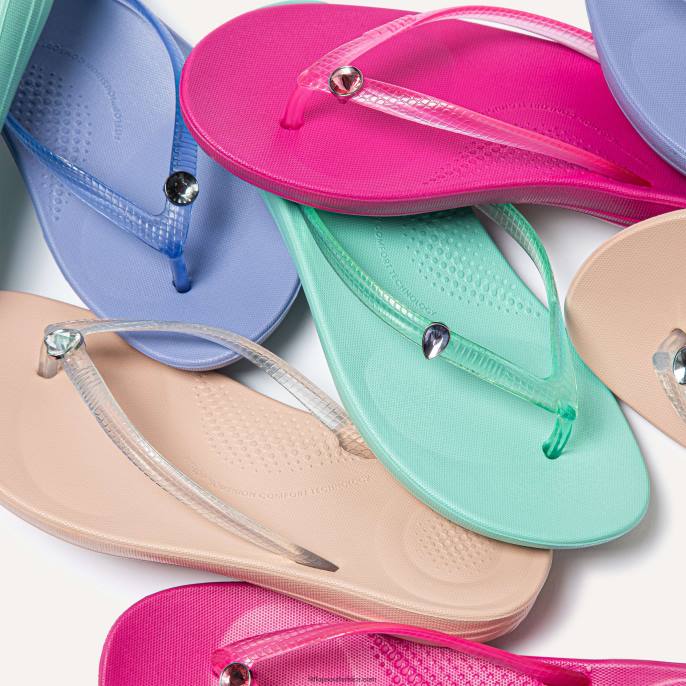 Women IQUSHION CHARMS Crystal Teardrop Charms 2-Pack Fitflop 882F29 Lavender - Image 5