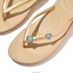 Women IQUSHION CHARMS Monstera-Leaf Resin Charms 2-Pack Fitflop 882F39 Cool Blue - Image 2