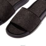 Women IQUSHION E01 Felt Slides Fitflop 882F175 All Black - Image 4
