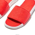 Women IQUSHION E01 Neon Felt Slides Fitflop 882F177 Neon Orange - Image 4