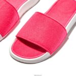 Women IQUSHION E01 Neon Felt Slides Fitflop 882F178 Pop Pink - Image 3
