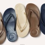 Women IQUSHION Ergonomic Flip Flops Fitflop 882F23 Gold - Image 4