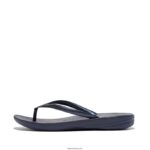 Women IQUSHION Ergonomic Flip Flops Fitflop 882F26 Midnight Navy
