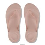 Women IQUSHION Ergonomic Flip Flops Fitflop 882F32 Beige Buff - Image 3