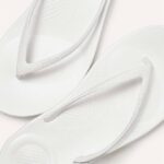 Women IQUSHION Ergonomic Flip Flops Fitflop 882F33 Urban White - Image 4