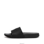 Women IQUSHION Pool Slides Fitflop 882F179 All Black