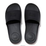 Women IQUSHION Pool Slides Fitflop 882F179 All Black - Image 3